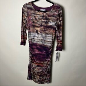 Kay Unger Multicolor Long Sleeve Dress